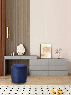 Maison Luré Çok Amaçlı Yuvarlak Puf 43X37 cm Puf & Bench