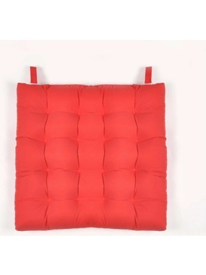 Maison Luré 45X45 Bağcıklı Rattan Sandalye Minderi Kırmızı