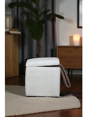 Maison Luré Yumuşacık Doku Teddy Kumaş Puf Puf & Bench