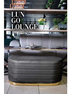 Maison Luré Lungo Long Line Gold Puf Puf & Bench