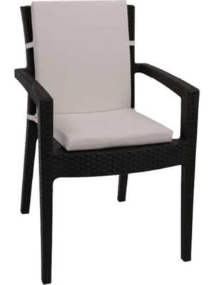 Maison Luré Klasik Yüksek Arkalıklı Sandalye Minderi Krem 40X85