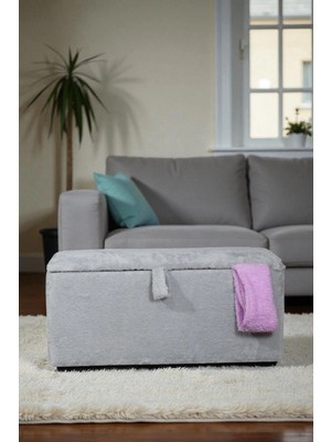 Maison Luré Yumuşacık Doku Teddy Kumaş Makyaj Masa Pufu Puf & Bench
