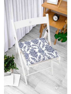 Maison Luré Damask Temalı Dijital Baskılı Kare Sandalye Minderi