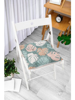 Maison Luré Yaprak Desenli Dijital Baskılı Pofidik Sandalye Minderi