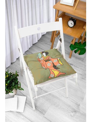 Maison Luré Dijital Baskılı Dekoratif Modern Pofidik Sandalye Minderi