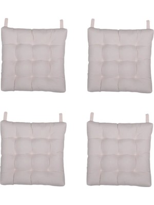 Maison Luré 4lü Pofidik Natura 40X40 Rattan Cırtlı Sandalye Minderi Seti