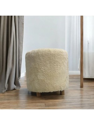 Maison Luré Bej Silindir Puf Bench