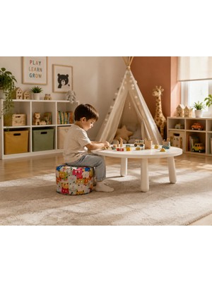 Maison Luré Gökkuşağı Kedili Puf & Bench