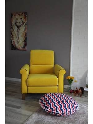 Maison Luré Yuvarlak Yer Minderi 70 cm Çap Içi Dolgulu Puf & Bench