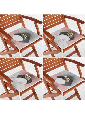 Maison Luré Geometrik Desenli Fermuarlı Sandalye Minderi Seti