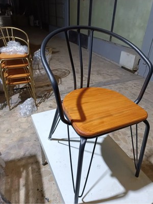 Maison Luré Ahşap Oturumlu Metal Sandalya Puf & Bench