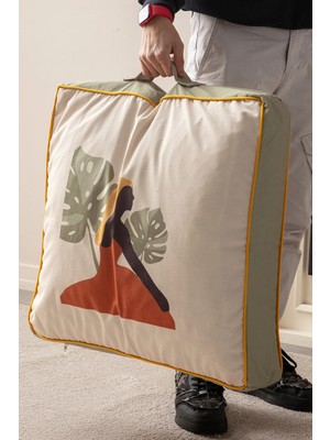 Maison Luré Çok Amaçlı Yer Minderi Renkli Kare Puf 60X60 Puf & Bench