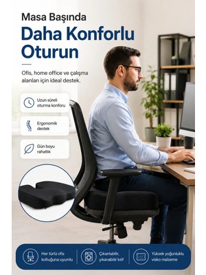 Maison Luré Ergonomik Oturma Minderi Sandalye Koltuk Destek Pedi Sandalye Minderi