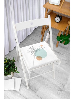 Maison Luré Ince Yaprak Desenli Fermuarli Sandalye Minderi