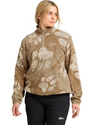 Jack Wolfskin Paw Era 100 Print Yarım Fermuarlı Kadın Polar Üst