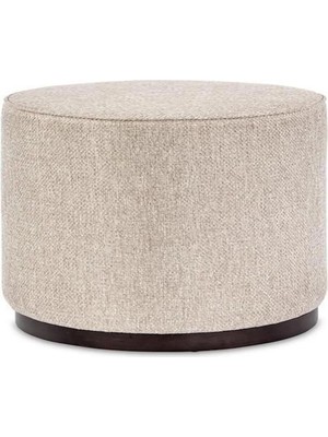 Maison Luré Yuvarlak Krem Puf Puf & Bench