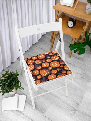 Maison Luré Modern Fermuarlı Siyah Balkabağı Dijital Baskılı Sandalye Minderi