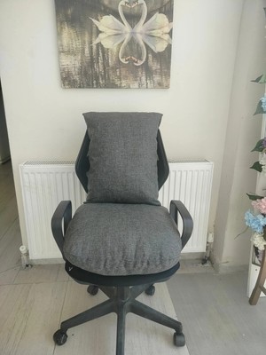 Maison Luré Ofis Sandalye Minderi Içi Dolgulu Oturum Yeri ve Sırt Yeri Iki Parça Femuar