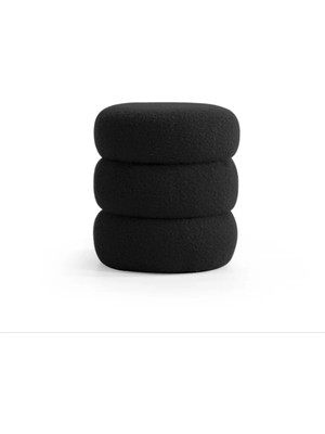 Maison Luré Bukle Puf Teddy Kumaş Boum Puf - Siyah Puf & Bench