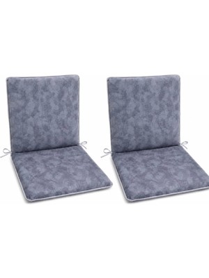 Maison Luré 2 Adet Komutan Arkalıklı Sandalye Minderi, Extra Kalın 5cm K.gri