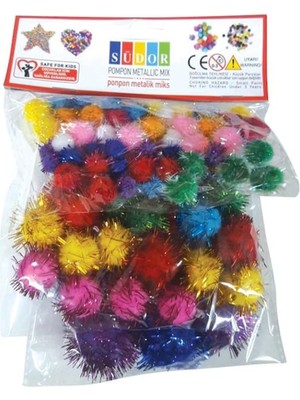 Tr Sudor Metalik Pon Pon Seti 10 mm + 20 mm + 30 mm 40 Parçalı