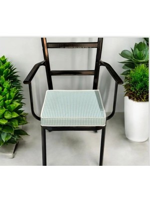 Maison Luré 40*40 Yeşil Pötikare Sandalye Minderi