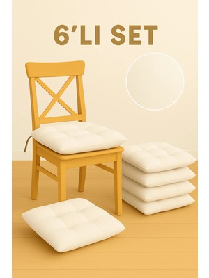 Maison Luré Sandalye Minderi 6’lı Set Konforlu Şık Pofidik