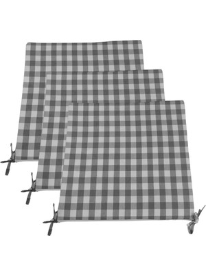 Maison Luré 3'lü Sünger Dolgulu Fermuarlı Yıkanabilir Sandalye Minderi 40 x 40