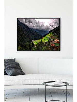 Marmara Avm PSTER13652 Ayder Yaylası Manzara Çerçeveli Tablo (50X70 Cm)