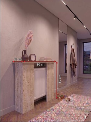 Maison Luré Traverten Dekoratif Petek Kaplama Dresuar 96 cm
