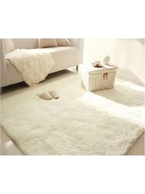 Marmara Avm Rachel Carpet Krem Rengi Lüks Raschel Kaymaz Taban Peluş Halı Yolluk, 160 x 230