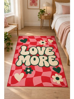 Rugs Modern Halı Dora Retro Çini Çiçek Desenli Kırmızı, Bej ve Koyu Yeşil Ince Dokuma Taban Salon Halısı OZL206