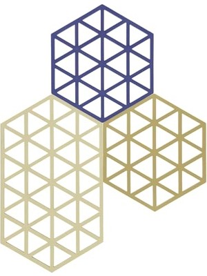 Marmara Avm Triangles Silikon Nihale, 250 °c, 2 Stück 16 x 14 cm & 1 Stück 24 x 14 cm