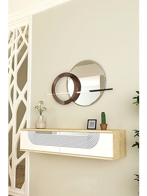 Maison Luré DA1202DBS Meyra Dresuar, Antre Hol Rafı Safirmeşe-Beyaz-Silver 120CM