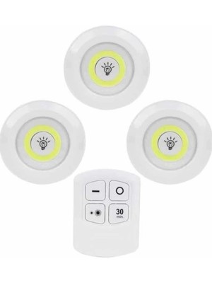 TKÇ Ergonomik Kablosuz LED Spot Lamba Seti 3'lü Paket Xml