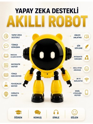 TKÇ Akıllı Eğlenceli Çocuk Robotu Yapay Zeka Destekli Xml