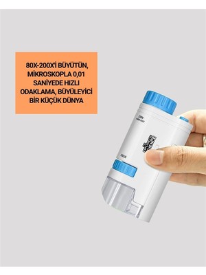 TKÇ Eğitici Mini Mikroskop 80X-200X LED Xml