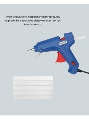TKÇ Ergonomik 40W Sıcak Silikon Tabancası 5 Adet Silikon ile Xml