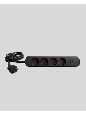 TKÇ Modern USB Type-C 4'lü Çoklu Priz 2 Metre Kablo Xml