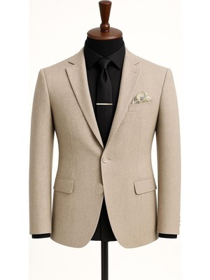Classics Men Erkek Italyan Kesim Tek Düğmeli Blazer Ceket  Klasik ve Modern Şıklık
