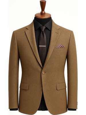 Classics Men Erkek Italyan Kesim Tek Düğmeli Blazer Ceket  Klasik ve Modern Şıklık