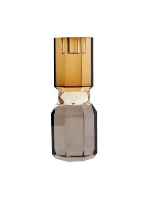 Marmara Avm Kristal Mum Tutucu, Açık Kahverengi/saydam/füme Gri, 7,5 cm