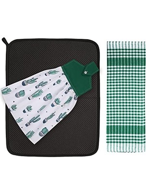Marmara Avm Bulaşık Kurutma Matı, Mikrofiber Bulaşık Kurutma Örtüsü, Tezgah Üstü Bulaşık Matı, Bulaşık Altlığı, 3 Ürün Içermektedir Bulaşık Matı&havlu&kurutma Bezi