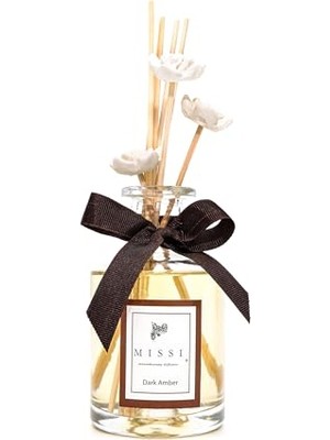 Marmara Avm 200 ml Silindir Şişe Bambu Çubuklu Dark Amber Oda Kokusu