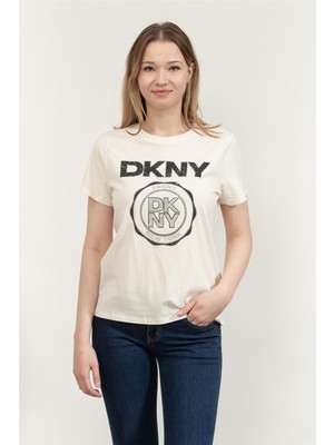Dkny Kadın Bisiklet Yaka T-Shirt Çok Renkli