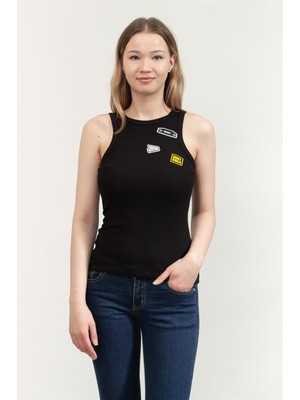 Dkny Kadın Bisiklet Yaka T-Shirt Siyah