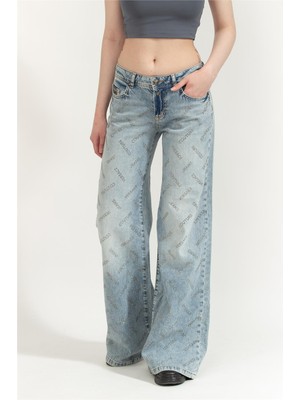 Versace Jeans Couture Kadın 5 Cepli Pantolon Mavi