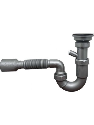 Koldoor Donau Lavabo Eviye Sifonu S Tipi Körüklü .ø40 - 50 mm Çıkşlı