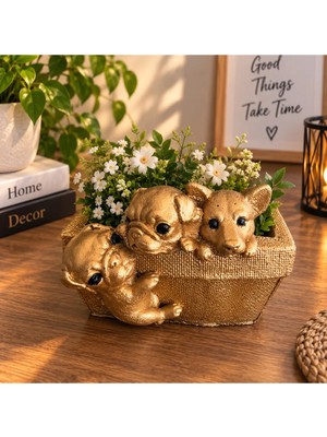 Forevv Dekoratif Hayvan Figürlü Masaüstü Organizer Kalemlik – Takı Toka Anahtar Düzenleyici Çok Amaçlı Polyester 14X19 cm