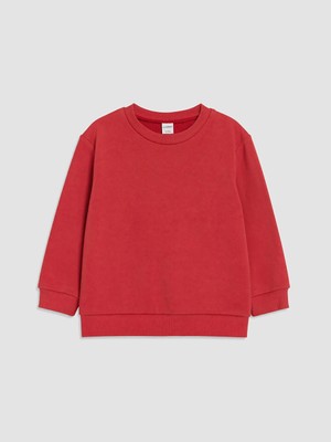 Lc Waikiki Yeni Sezon Kırmızı Bisiklet Yaka Kız Çocuk Kalın Sweatshirt
